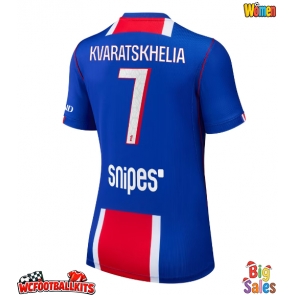Paris Saint-Germain Khvicha Kvaratskhelia #7 Replica Home Stadium Shirt for Women 2026-27 Short Sleeve